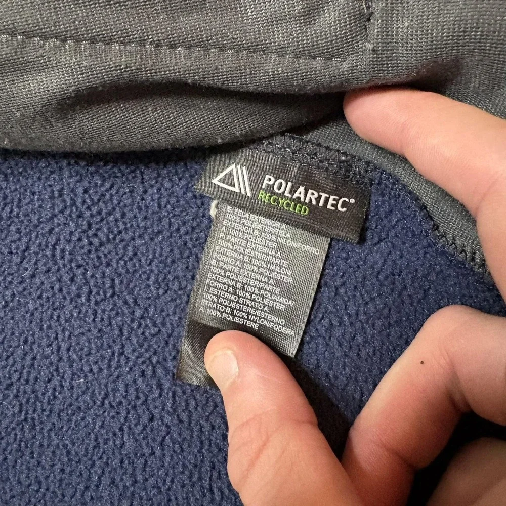 The North Face Denali Jacket Mens Small Blue Gray Fleece Full Zip Polartec